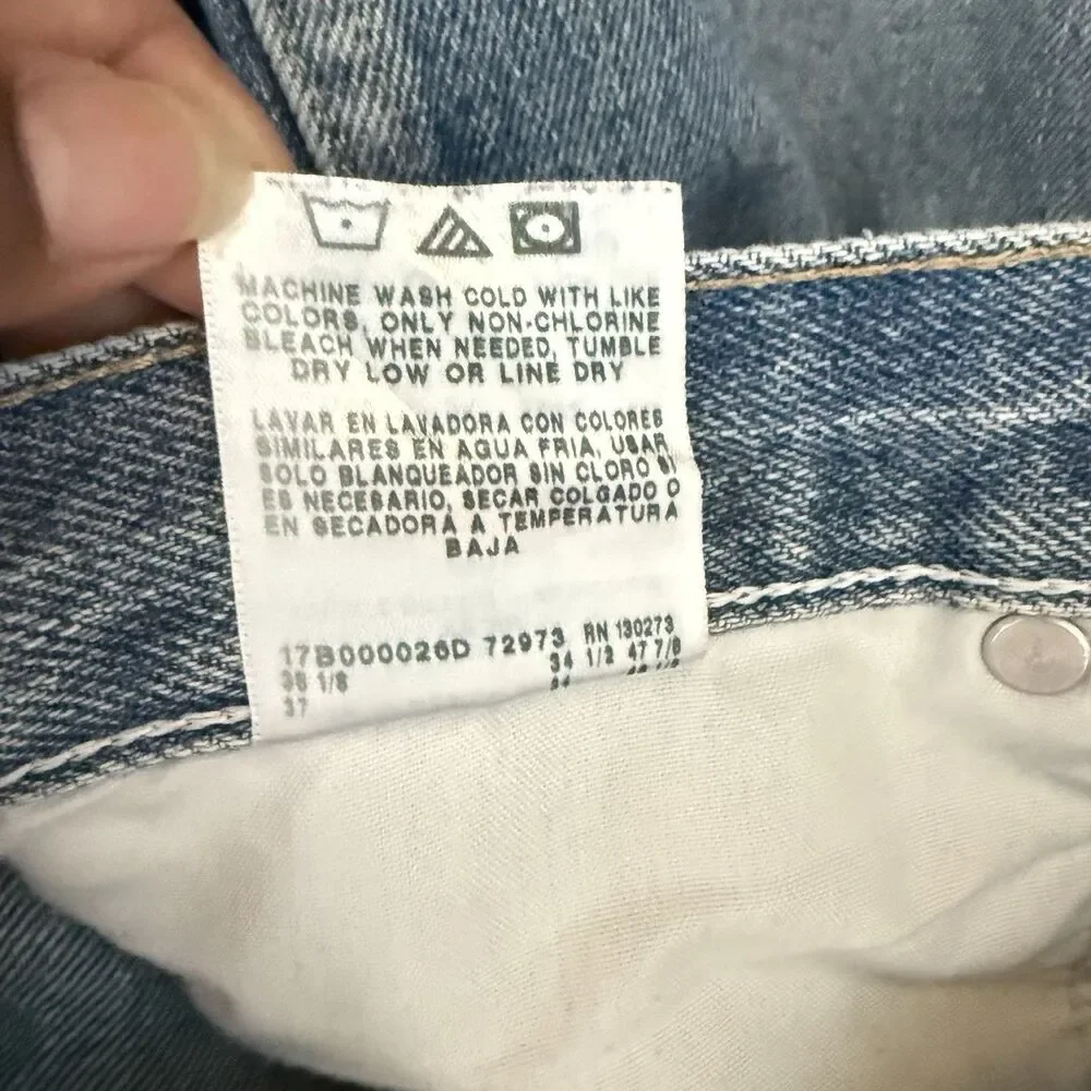 Wrangler Premium Quality Jeans Men 36x34 Blue Denim Straight Leg Cotton Regular